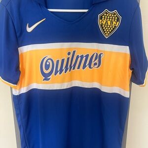 Nike Blue Crewneck Jersey with Red Swoosh Tag